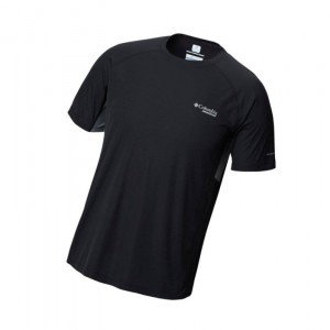 Columbia Titan Ultra Short Sleeve Tişört Erkek Siyah Koyu Gri | 14387-HJQM