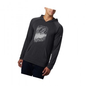 Columbia Trail Shaker III Long Sleeve Kapşonlu Erkek Koyu Gri | 61802-CBEA