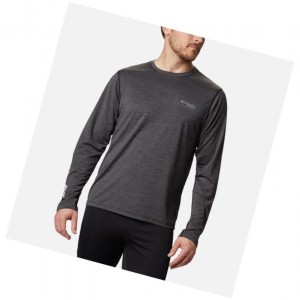Columbia Trinity Trail II Long Sleeve Sweatshirt Erkek Siyah | 53627-WQDH
