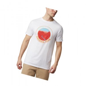 Columbia Tungsten Cotton Tişört Erkek Beyaz | 46158-GAEF