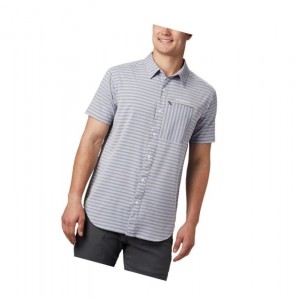 Columbia Twisted Creek II Short Sleeve Tall Gömlek Erkek Lacivert | 67134-EVRQ