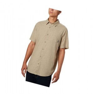 Columbia Under Exposure Yarn-Dye Short Sleeve Gömlek Erkek Kahverengi | 68317-ILFK