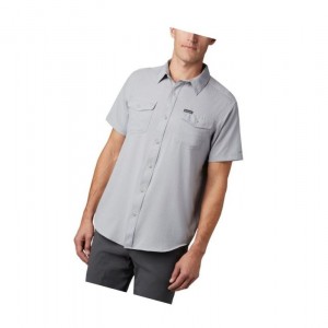 Columbia Utilizer II Solid Short Sleeve Gömlek Erkek Gri | 73054-RVWN