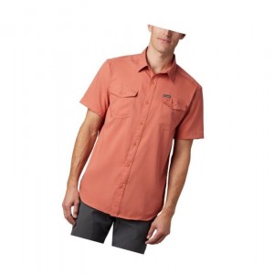 Columbia Utilizer II Solid Short Sleeve Gömlek Erkek Koyu Mercan | 65039-BCIU