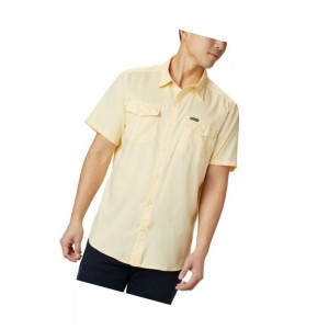 Columbia Utilizer II Solid Short Sleeve Gömlek Erkek Bej Rengi | 17628-CPMN