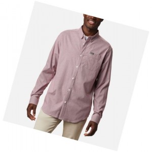 Columbia Vapor Ridge III Long Sleeve Gömlek Erkek Kırmızı | 82609-JSWC