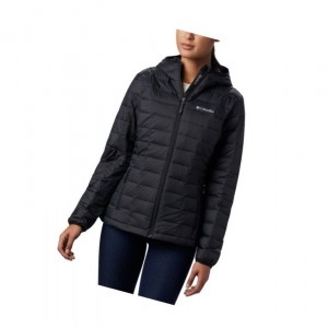 Columbia Voodoo Falls 590 TurboDown Hooded Mont Kadın Siyah | 84596-SYIV