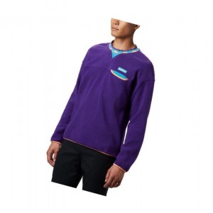 Columbia Wapitoo Fleece Sweatshirt Erkek Mor | 17530-TKRW