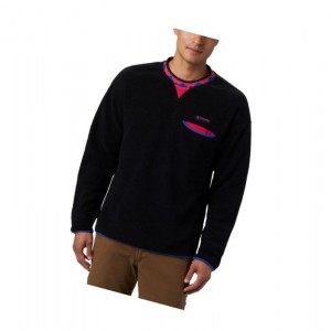 Columbia Wapitoo Fleece Sweatshirt Erkek Siyah | 13570-YVLT