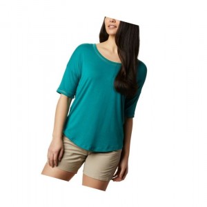 Columbia Water Knit 3/4 Sleeve PFG Fishing Kadın Açık Yeşil | 84362-GTIV