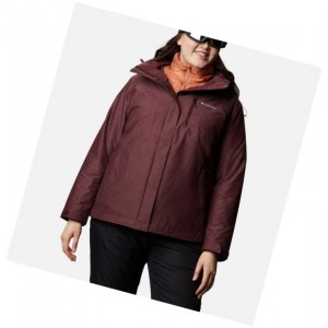 Columbia Whirlibird IV Interchange Plus Size Mont Kadın Bordo | 51438-WQBS