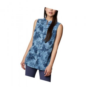 Columbia Willow Bend Sleeveless Tunic Atlet Kadın Mavi | 16293-VDZE