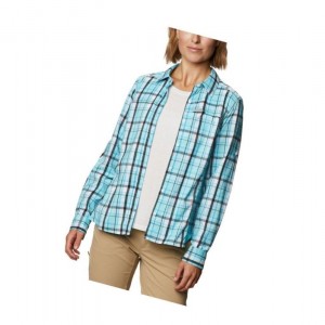 Columbia Willow Orchard Lite Long Sleeve Gömlek Kadın Mavi | 41329-GYJT