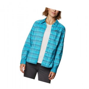 Columbia Willow Orchard Lite Long Sleeve Gömlek Kadın Mavi | 20147-MTYC