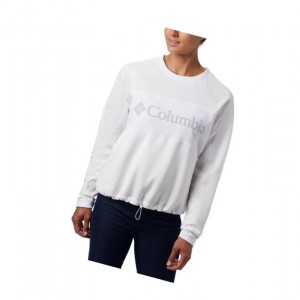 Columbia Windgates Fleece Crew Sweatshirt Kadın Beyaz | 54320-IVTU