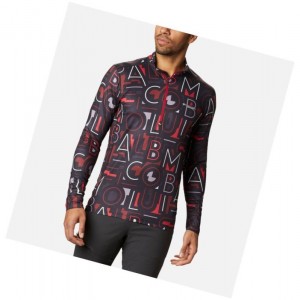 Columbia Winter Power Half Zip Sweatshirt Erkek Siyah Renkli | 80129-JKAZ