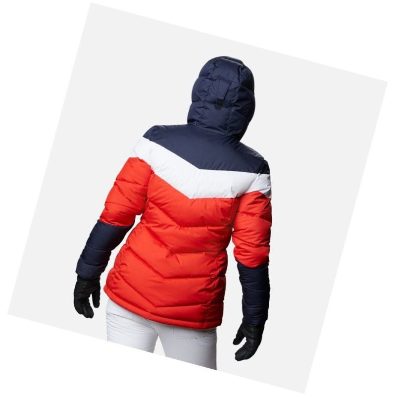 Columbia Abbott Peak Insulated Mont Kadın Turuncu Lacivert Beyaz | 42987-OAFV