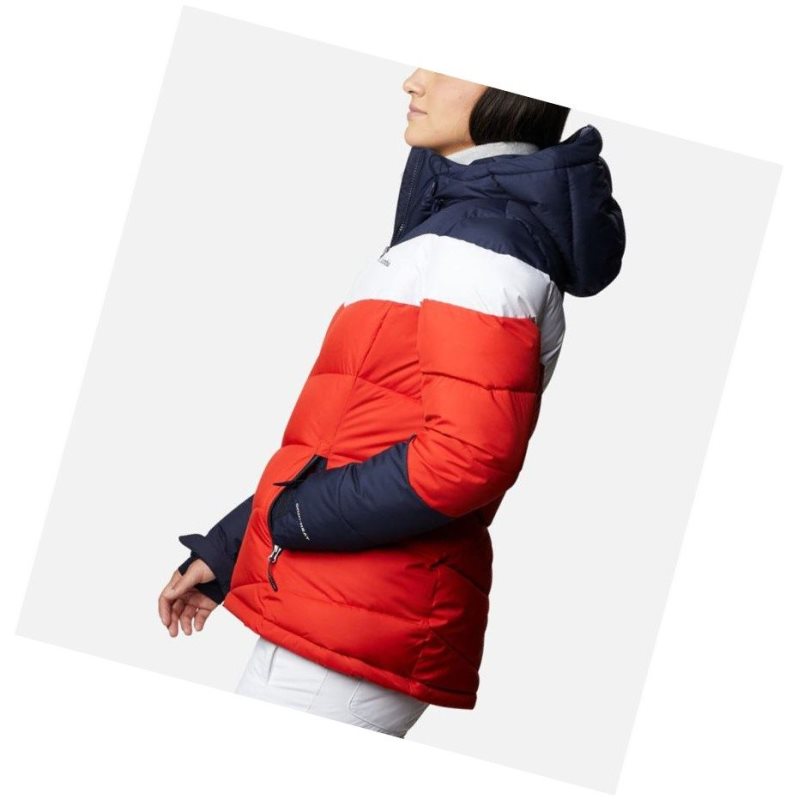 Columbia Abbott Peak Insulated Mont Kadın Turuncu Lacivert Beyaz | 42987-OAFV