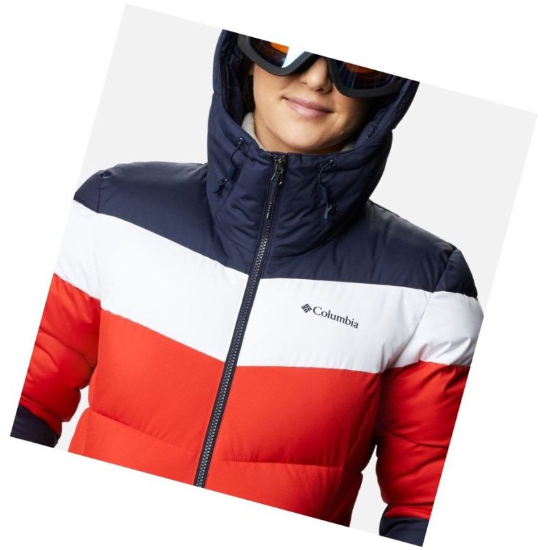 Columbia Abbott Peak Insulated Mont Kadın Turuncu Lacivert Beyaz | 42987-OAFV