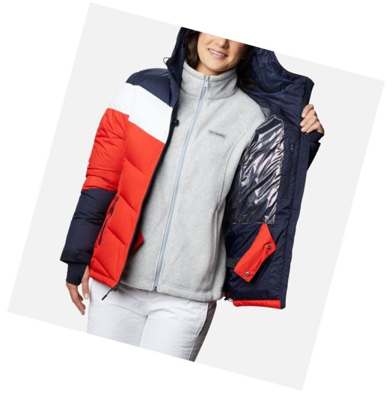 Columbia Abbott Peak Insulated Mont Kadın Turuncu Lacivert Beyaz | 42987-OAFV