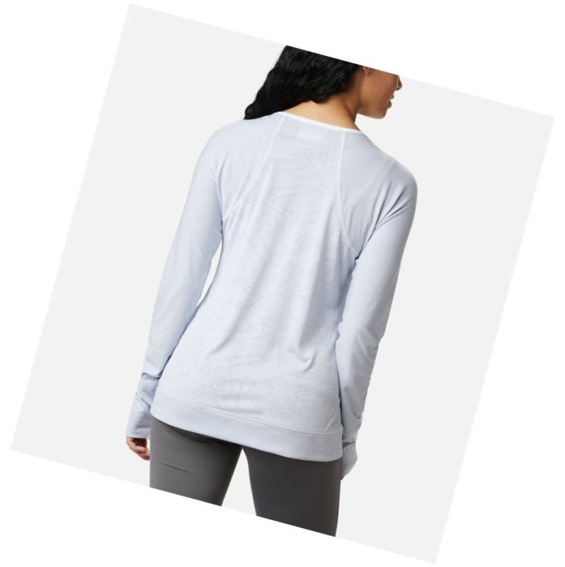 Columbia Adventura Hiking Long Sleeve Sweatshirt Kadın Beyaz Camo | 30768-MBHI