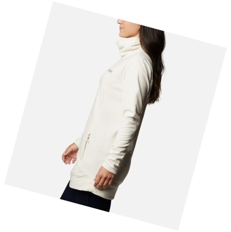 Columbia Ali Peak Fleece Tunic Sweatshirt Kadın Krema | 94318-WZBI