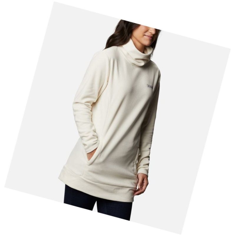 Columbia Ali Peak Fleece Tunic Sweatshirt Kadın Krema | 94318-WZBI