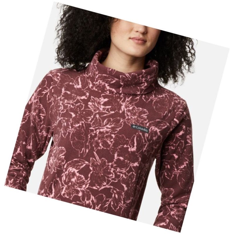 Columbia Ali Peak Fleece Tunic Sweatshirt Kadın Bordo | 45906-AGNR