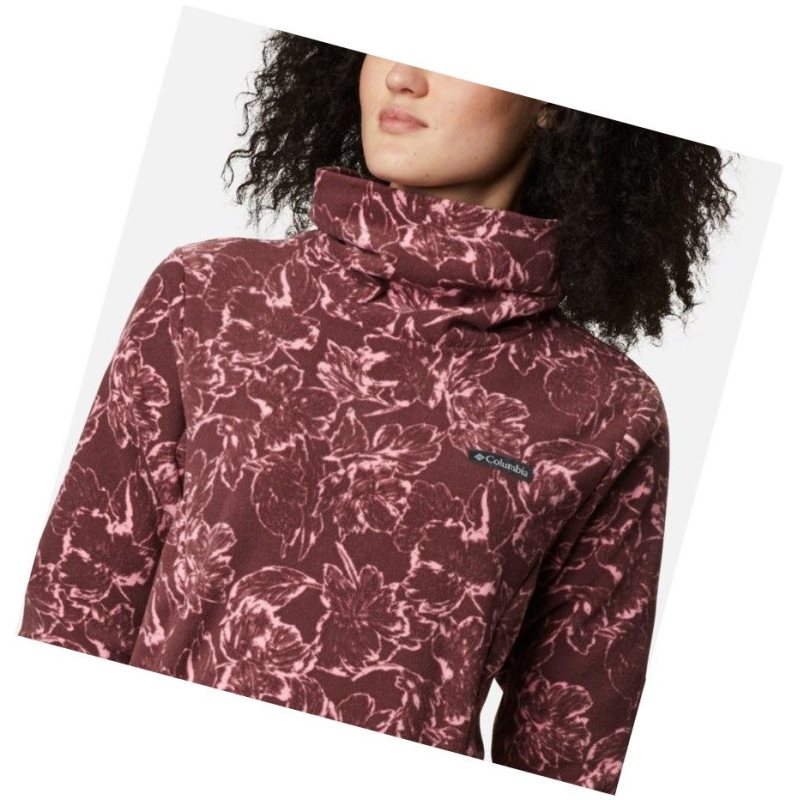 Columbia Ali Peak Fleece Tunic Sweatshirt Kadın Bordo | 45906-AGNR