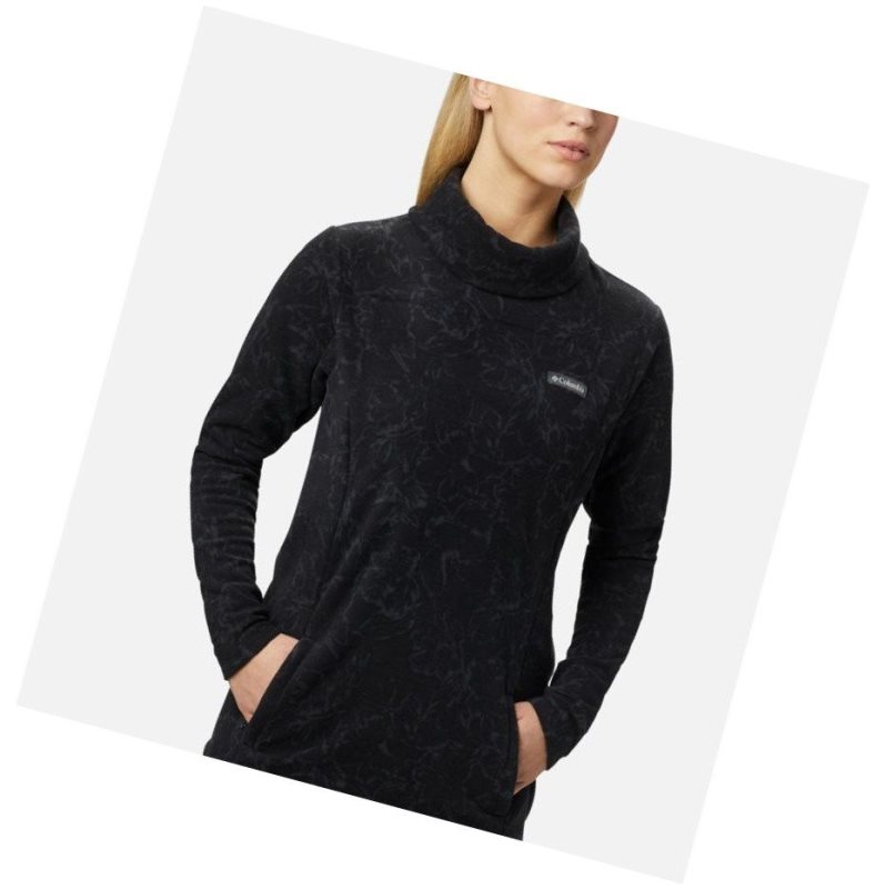Columbia Ali Peak Fleece Tunic Sweatshirt Kadın Siyah | 18409-EOWA