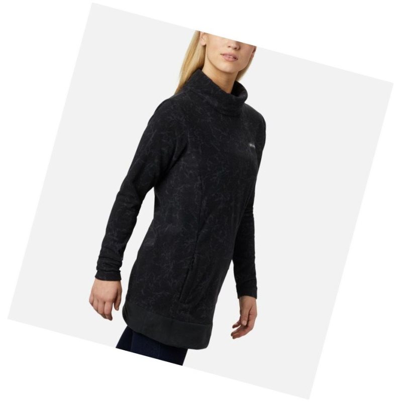 Columbia Ali Peak Fleece Tunic Sweatshirt Kadın Siyah | 18409-EOWA