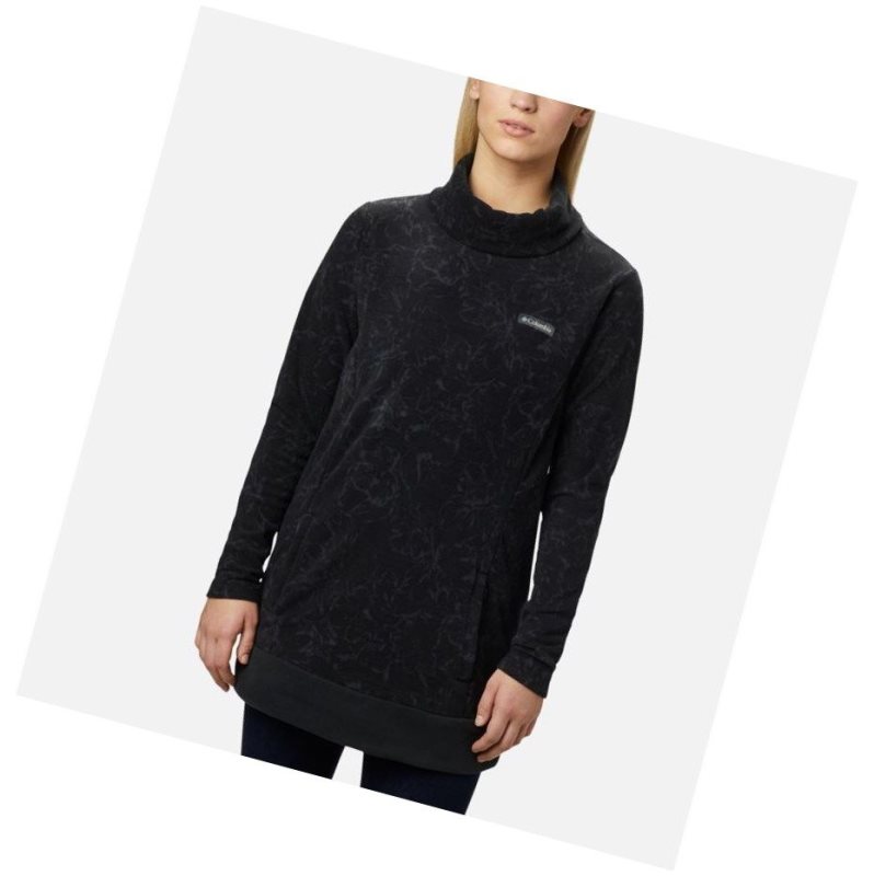 Columbia Ali Peak Fleece Tunic Sweatshirt Kadın Siyah | 18409-EOWA