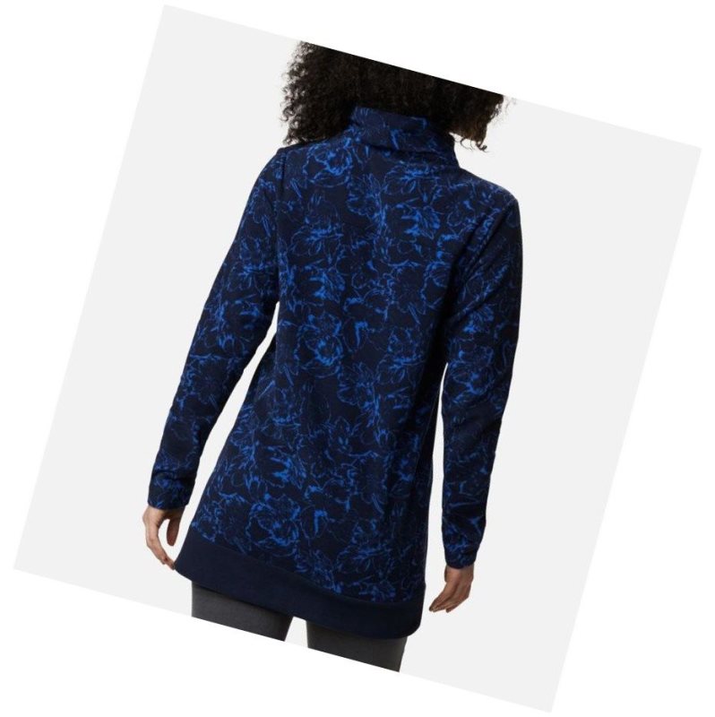 Columbia Ali Peak Fleece Tunic Sweatshirt Kadın Lacivert | 10834-QNFJ