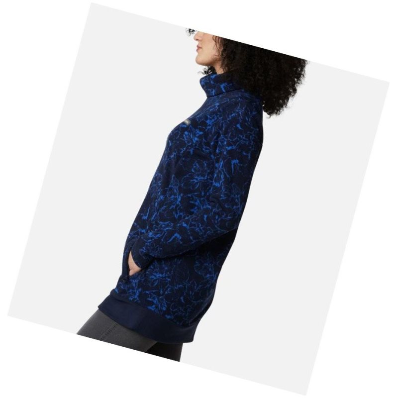 Columbia Ali Peak Fleece Tunic Sweatshirt Kadın Lacivert | 10834-QNFJ