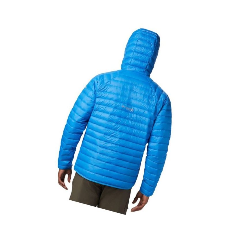 Columbia Alpha Trail Hooded Down Mont Erkek Mavi Mavi | 30486-NCDF
