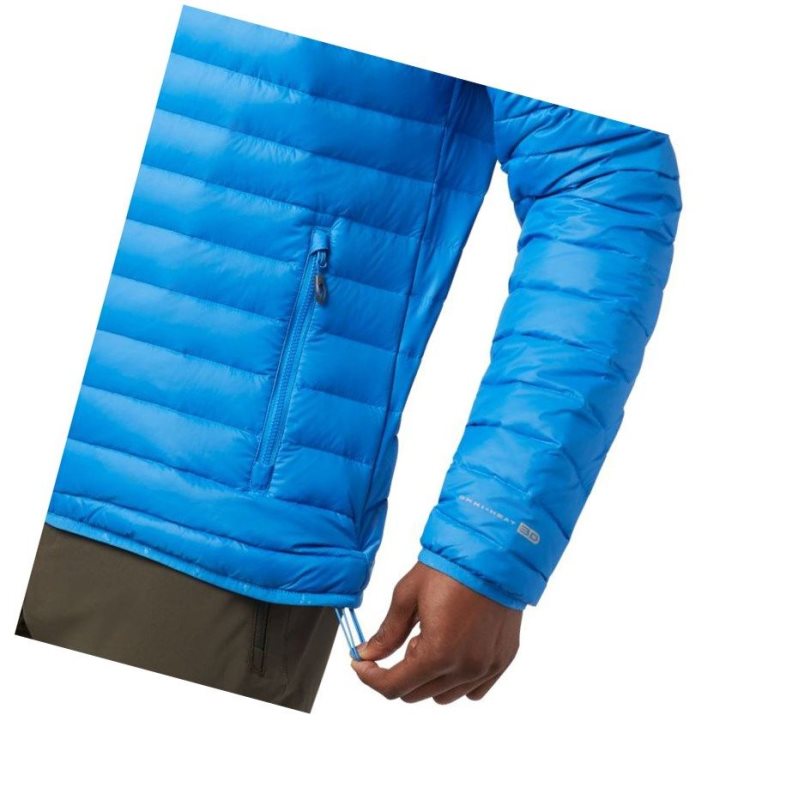 Columbia Alpha Trail Hooded Down Mont Erkek Mavi Mavi | 30486-NCDF