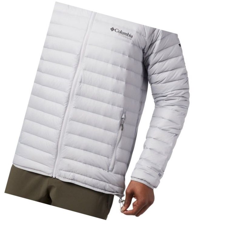 Columbia Alpha Trail Hooded Down Mont Erkek Gri | 89435-DCYL