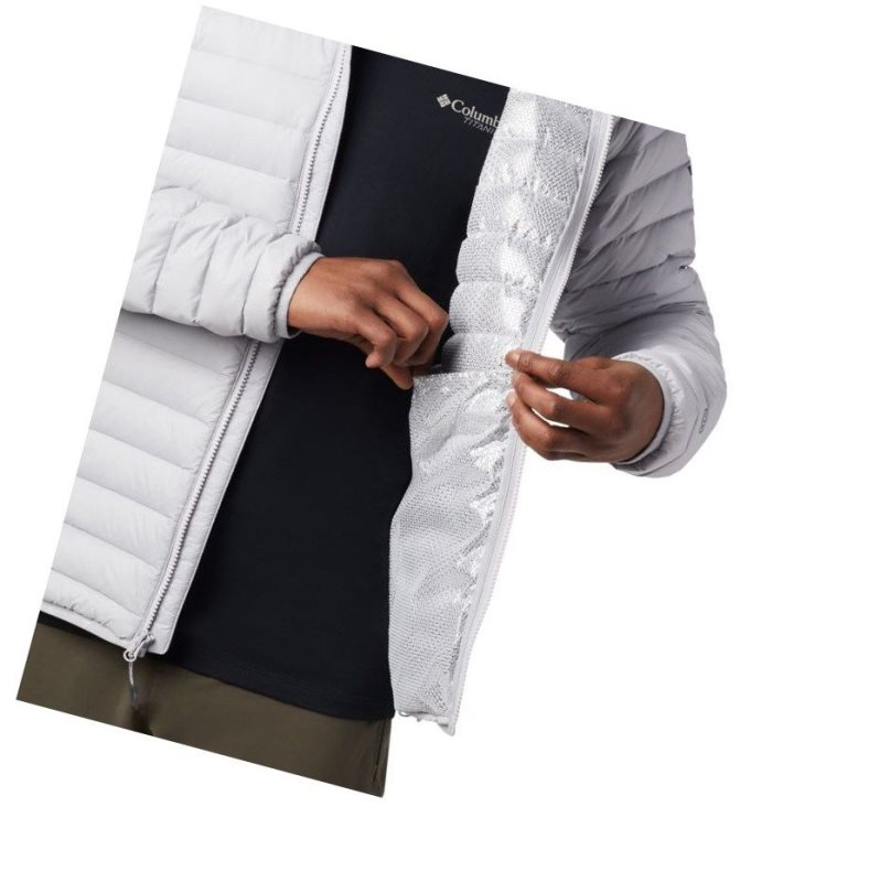 Columbia Alpha Trail Hooded Down Mont Erkek Gri | 89435-DCYL
