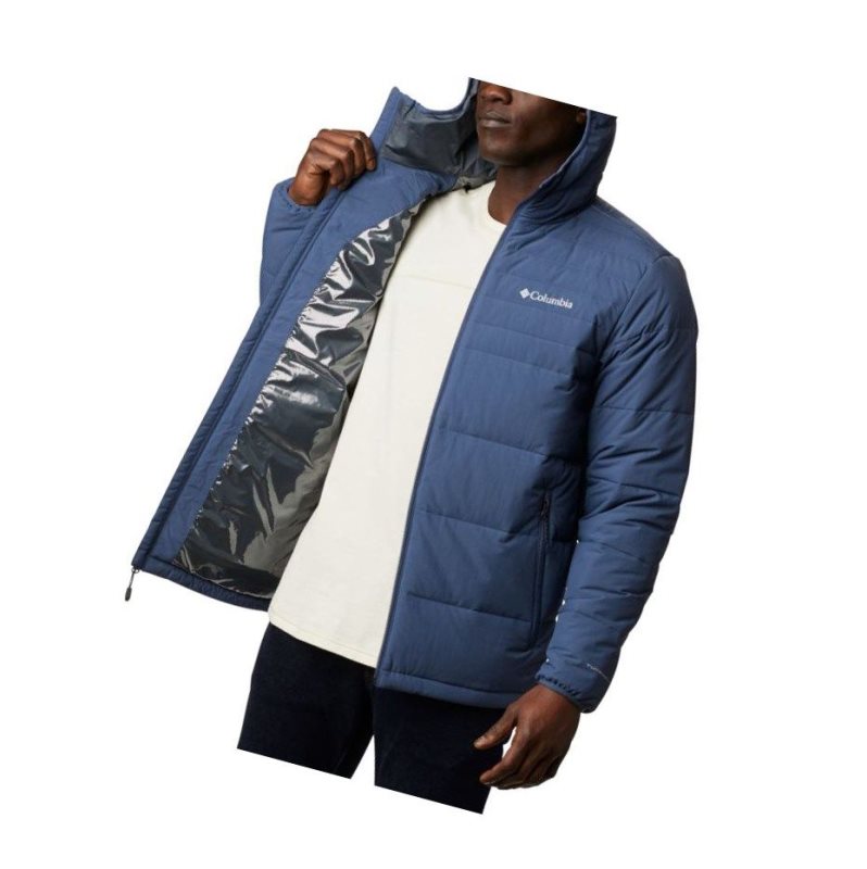 Columbia Alpine Tunnel 650 TurboDown Hooded Mont Erkek Koyu Mavi | 73829-OWJS