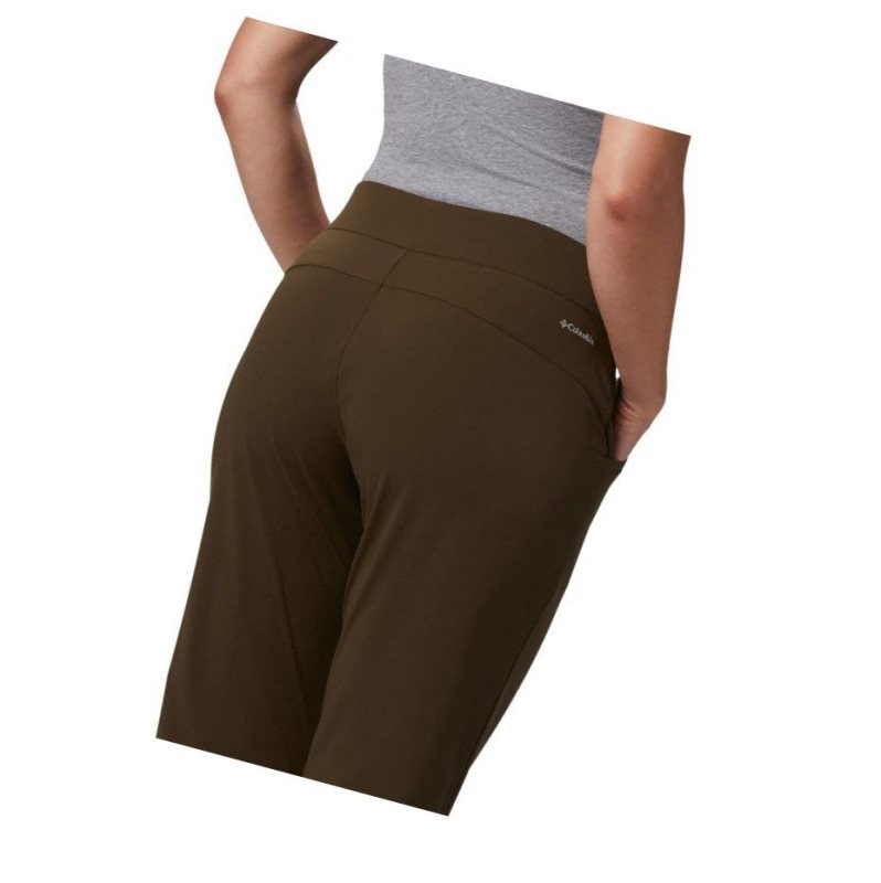 Columbia Anytime Casual Capri Pantolon Kadın Zeytin Yeşili | 09621-MDNA