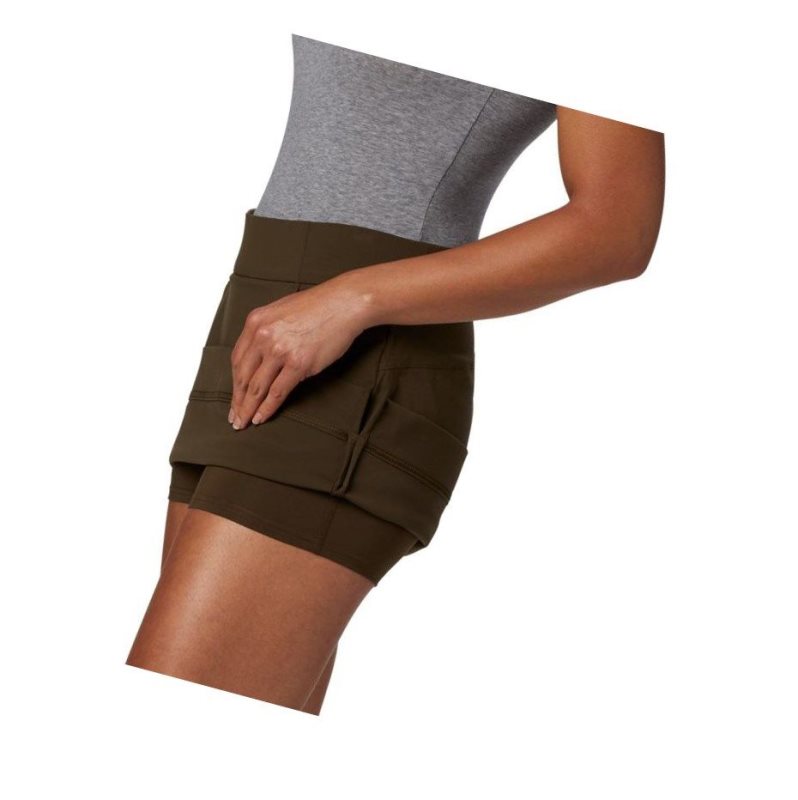 Columbia Anytime Casual Stretch Kısa Etek Kadın Zeytin Yeşili | 96034-CHVP