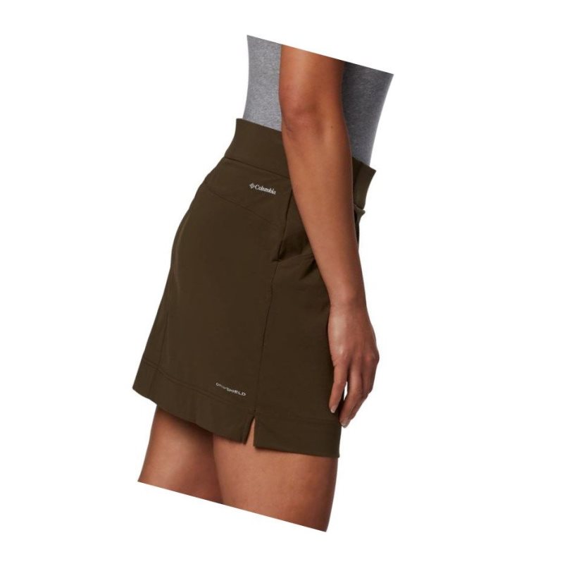 Columbia Anytime Casual Stretch Kısa Etek Kadın Zeytin Yeşili | 96034-CHVP