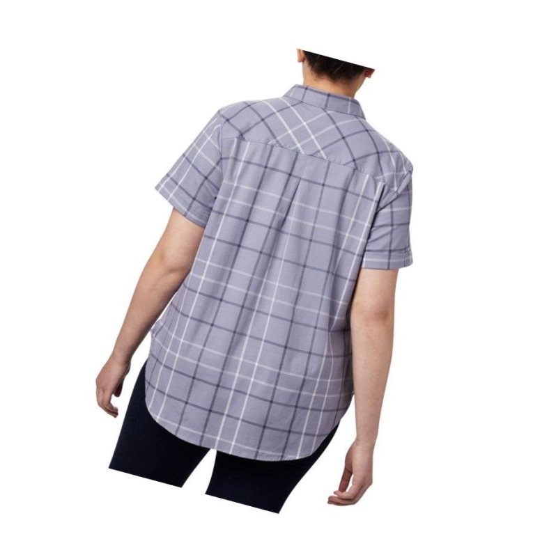 Columbia Anytime Casual Stretch Short Sleeve Plus Size Gömlek Kadın Mor | 13685-JZYQ