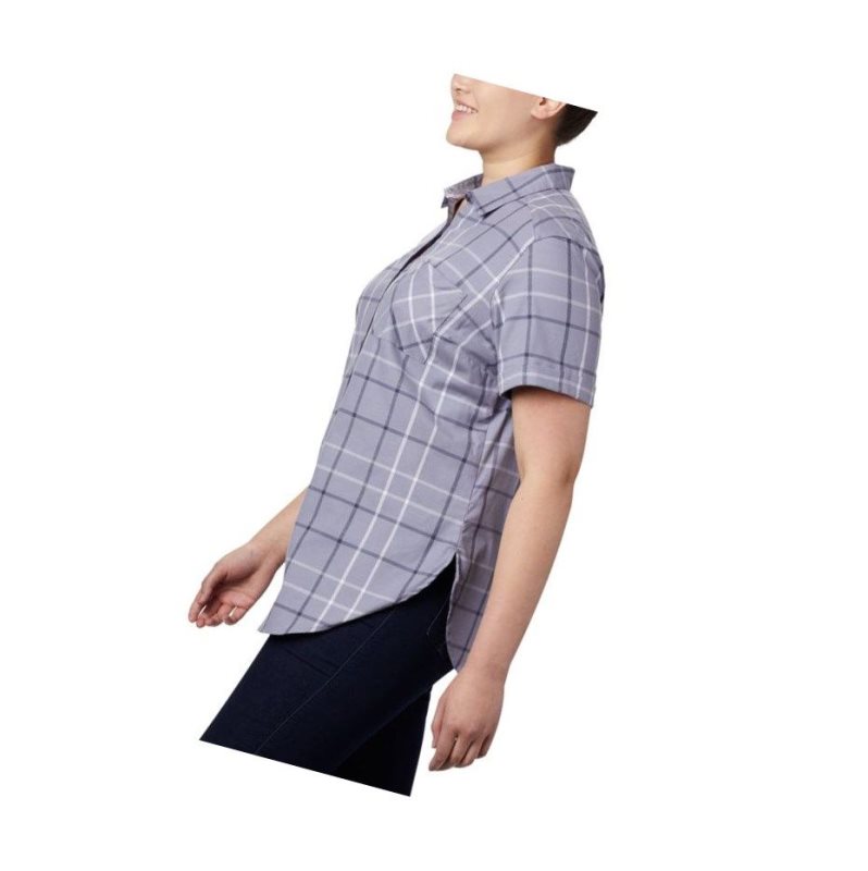 Columbia Anytime Casual Stretch Short Sleeve Plus Size Gömlek Kadın Mor | 13685-JZYQ