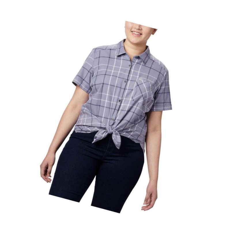 Columbia Anytime Casual Stretch Short Sleeve Plus Size Gömlek Kadın Mor | 13685-JZYQ