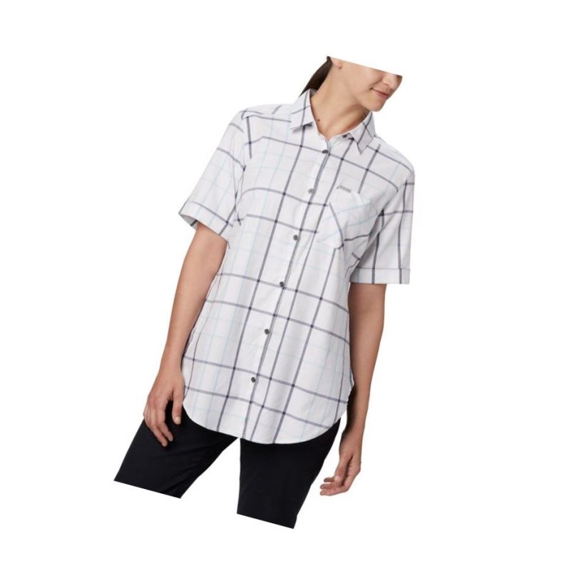 Columbia Anytime Casual Stretch Short Sleeve Gömlek Kadın Mavi Renkli | 07843-JGAF