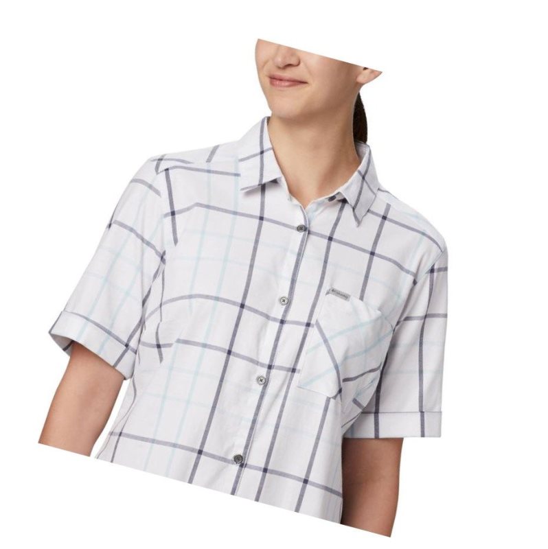 Columbia Anytime Casual Stretch Short Sleeve Gömlek Kadın Mavi Renkli | 07843-JGAF