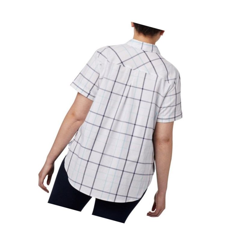 Columbia Anytime Casual Stretch Short Sleeve Plus Size Gömlek Kadın Mavi Renkli | 98716-ZGKM