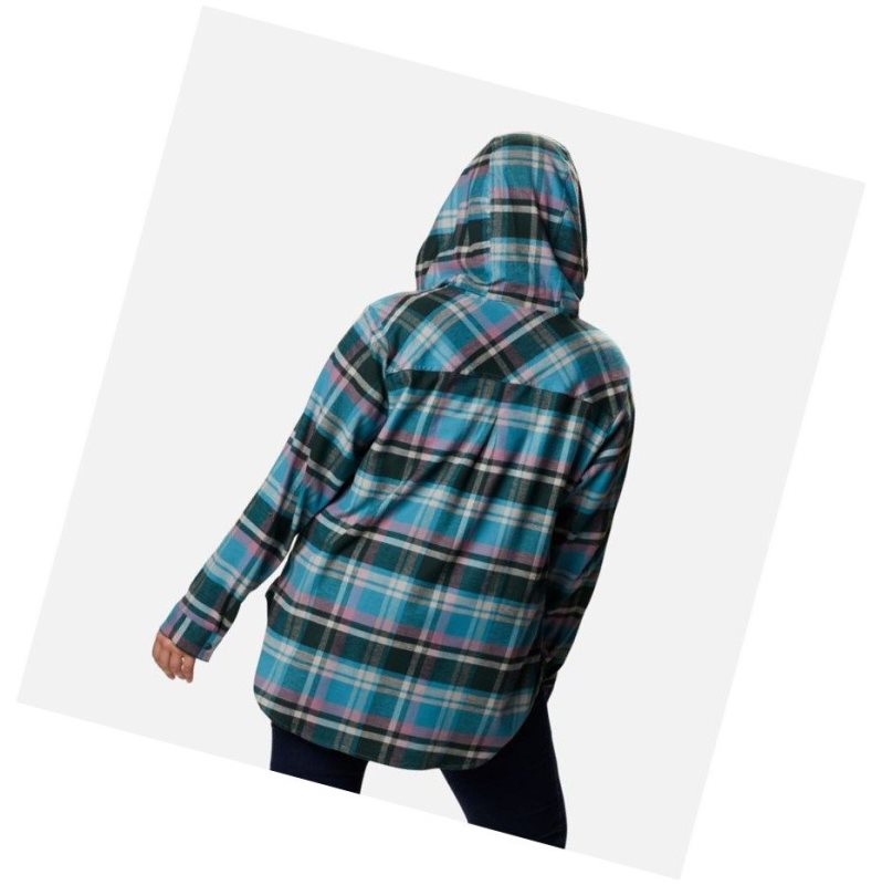 Columbia Anytime Stretch Hooded Long Sleeve Plus Size Gömlek Kadın Renkli | 74132-FSOP