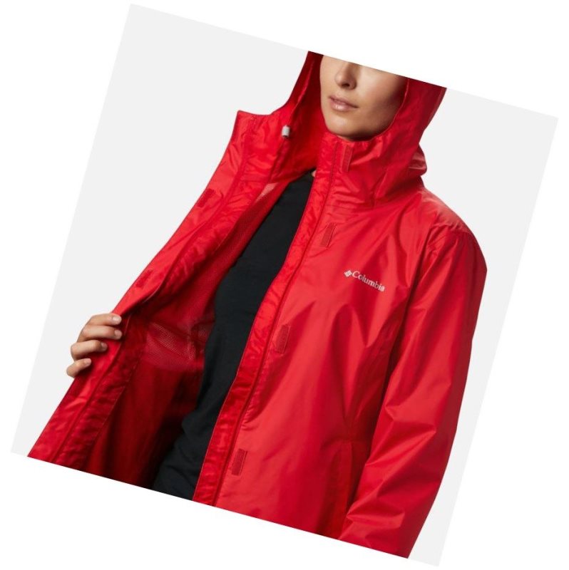 Columbia Arcadia II Rain Mont Kadın Kırmızı | 21769-KSTI